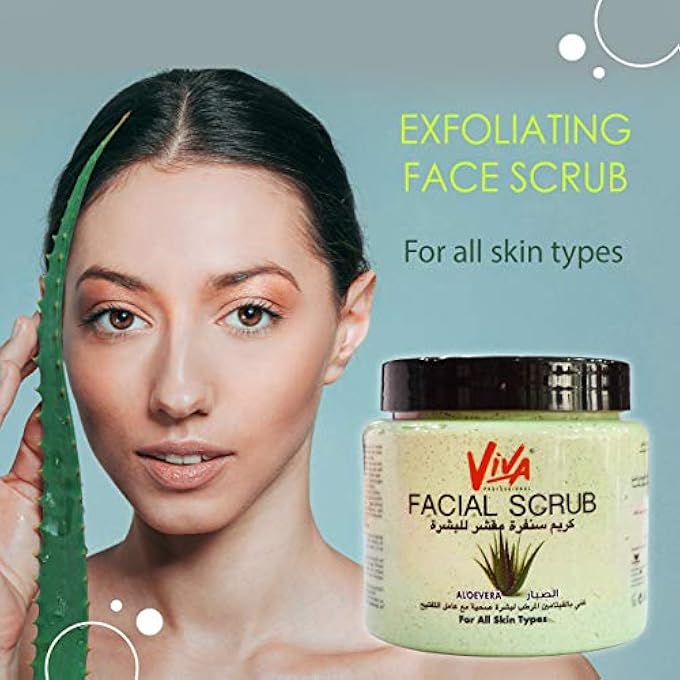 VIVA FACIAL SCRUB (ALOE VERA) 500G - FOR ALL SKIN TYPES - Image 3